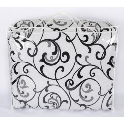 Олекотена Завивка от 100% памучна материя - Бяла с Орнаменти